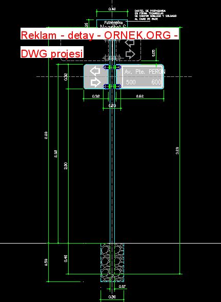 Proje Sitesi Reklam Detay Autocad Projesi