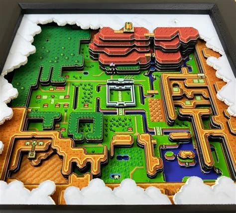 Nintendo Zelda A Link To The Past Shadow Box 3d Effect Etsy