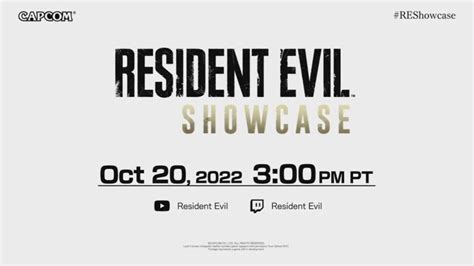 Capcom Anuncia Seu Resident Evil Showcase Para Esta Quinta Feira De