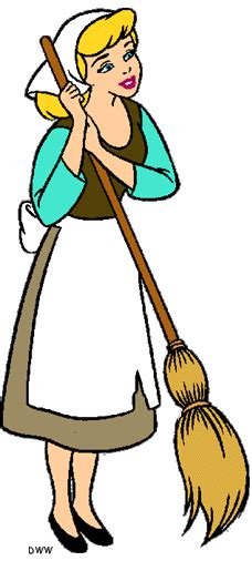 Cinderella Cleaning Clipart Animation