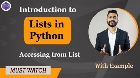 Lec 20 Python Lists And Accessing From List With Examples Python For