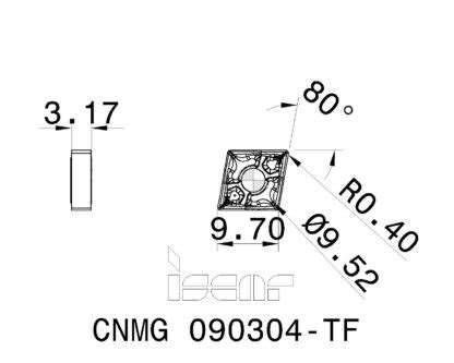 ISCAR CNMG 090304 TF IC907 INSERT PT Graha Multisarana Mesindo