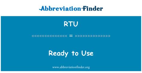 rtu stands  ready   abbreviation finder