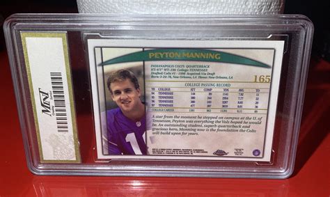 1998 Topps Chrome 165 Peyton Manning Rookie Mint 10 Perfect Condition