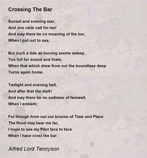 Crossing The Bar - Crossing The Bar Poem by Alfred Lord Tennyson