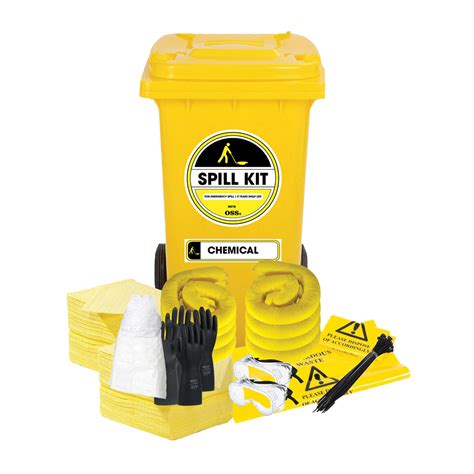 Spill Kit Hazchem 240 Litres Wheelie Bin Type Best Chemical Co