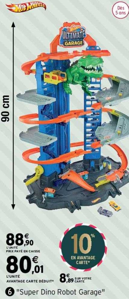 Promo Super Dino Robot Garage Hot Wheels Chez Intermarch Icatalogue Fr