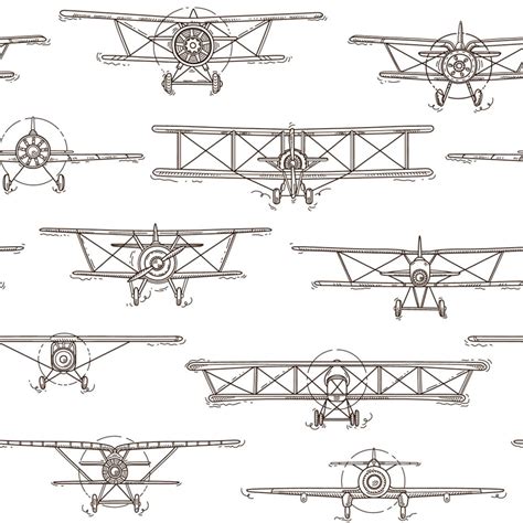 Vintage Airplane Wallpaper // Temporary Wallpaper | Etsy