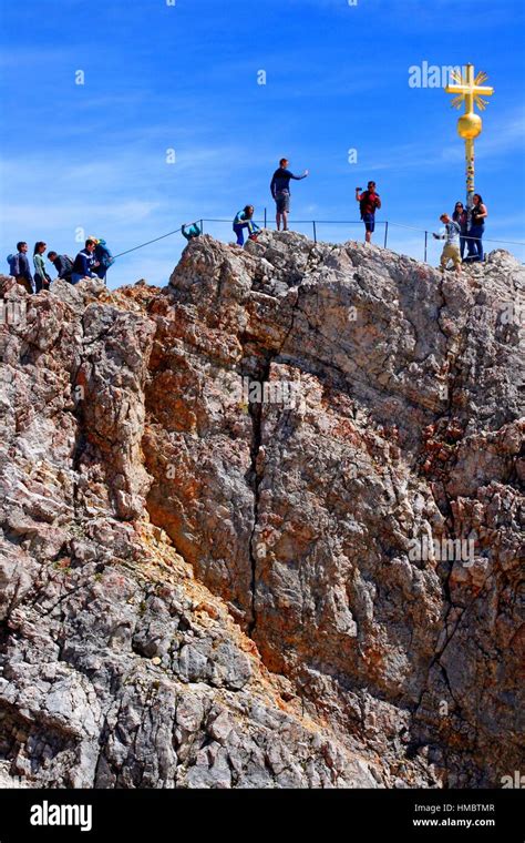 Summit of Zugspitze, Germany Stock Photo - Alamy