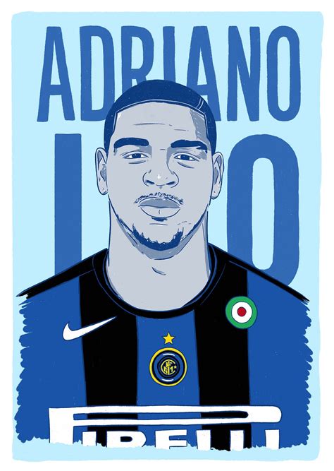 2005 06 Inter Milan Adriano 10 Serie A Icons A3 Poster Print