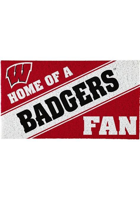 Wisconsin Badgers Red Home Of A Fan Door Mat 1415989
