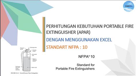 Excel Perhitungan Kebutuhan Portable Fire Extinguisher Apar Youtube