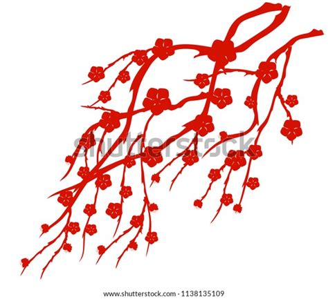 Vector Cherry Blossom Chinese New Year Stock Vector Royalty Free 1138135109 Shutterstock