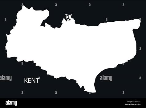 Kent England Uk Map Black Inverted Silhouette Illustration Stock Vector Image And Art Alamy