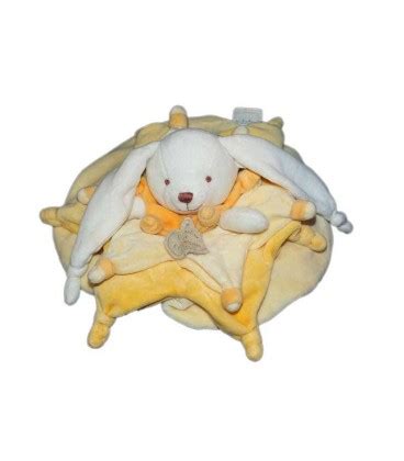 Doudou Lapin Jaune Carambole Doudou Et Compagnie 22 Cm