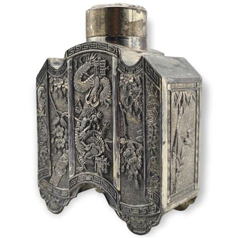 Dragon Tea Caddy Silver Plated Japan Early Th Catawiki