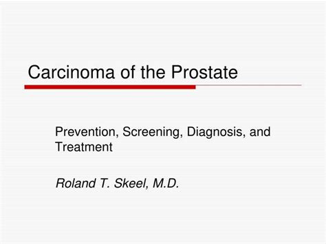 Ppt Carcinoma Of The Prostate Powerpoint Presentation Free Download