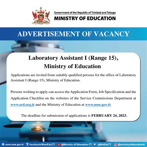 Administrative Vacancies 2023 – Ministry of Education