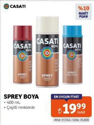 Casati Sprey Boya 400 Ml İndirimde Market