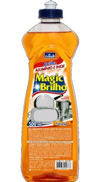 Brilha Aluminio E Inox Magic Brilho Ml Crivialli Laranja