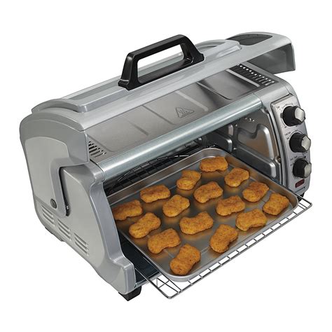 Hamilton Beach Easy Reach Toaster Oven With Roll Top Door Silver 31127D