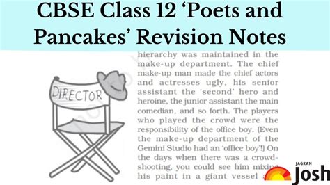 Cbse Class English Flamingo Prose Chapter Poets And Pancakes