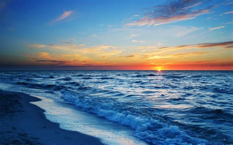 Wallpaper Sea Beach Evening Hd Widescreen High Definition