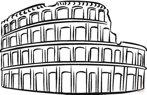 Colosseum Coloring Page Free Printable Coloring Pages