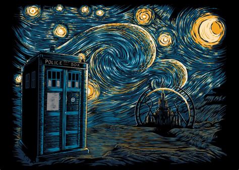 Starry Gallifrey Poster By Denis Orio Ibañez Displate Starry Night Van Gogh Doctor Who