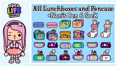 All Lunchboxes And Pencases Naris Pen And Sock In Toca Life World