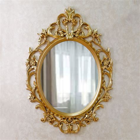 Vintage Style Large Oval Wall Mirrors With Silver Black - Etsy