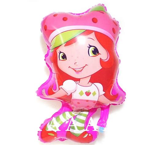 Strawberry Shortcake Balloon Strawberry Girl Cartoon Balloon Aluminium