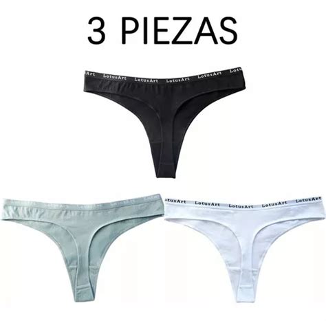 Paquete Bikini Monocromo Liso Mujer Tanga C Moda Moda Meses Sin Inter S