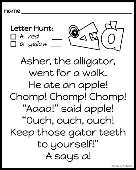 Alphabet Activity Poems For Teaching Letter Identification And Sounds