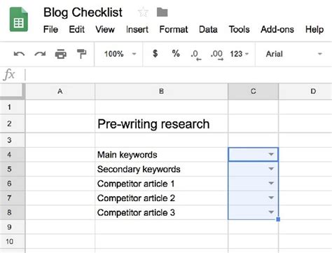 How To Make A Checklist In Google Sheets Edrawmax Online