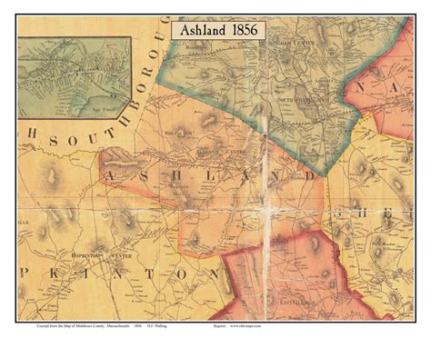 Old Maps Of Middlesex County Ma