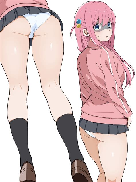 Rule 34 1girls Ass Black Socks Blue Eyes Blush Bocchi The Rock Brown