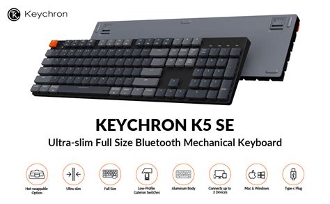 Keychron K Se Ultra Slim Full Size Hot Swappable Wireless Bluetooth Wired Usb Mechanical