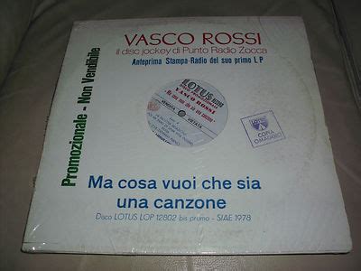 Popsike Vasco Rossi Ma Cosa Vuoi Che Sia Una Canzone Lop