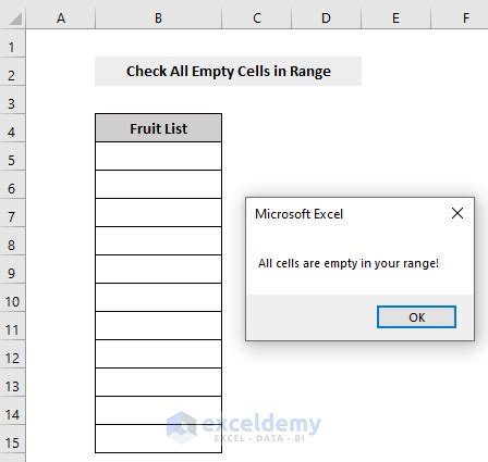 How To Check If Cell Is Empty Using Excel VBA 5 Easy Methods ExcelDemy