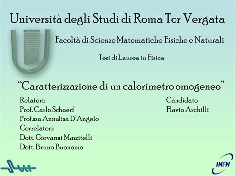 Ppt Universit Degli Studi Di Roma Tor Vergata Powerpoint