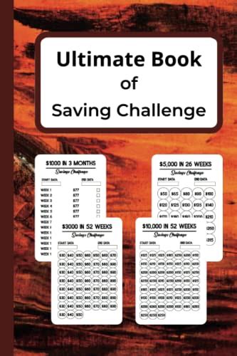 Saving Money Challenge Book The Big Book Of Savings Challenge