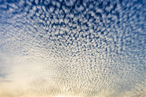 Cloudscape with Altocumulus Clouds Stock Image - Image of formation ...