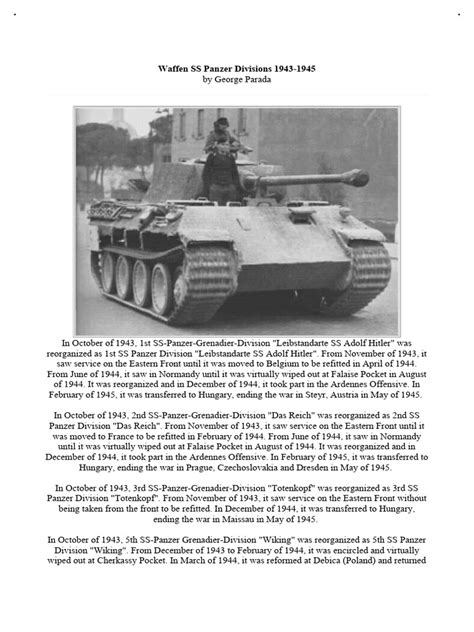 waffen ss panzer divisions   operation overlord world war ii
