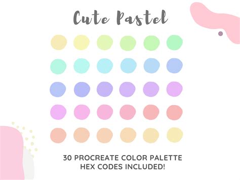 Cute Pastel 30 Procreate Color Graphic By Sheenanchita · Creative