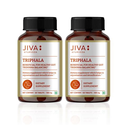 Jiva Triphala Tablet 500mg 100 Ayurvedic Formulation Improves