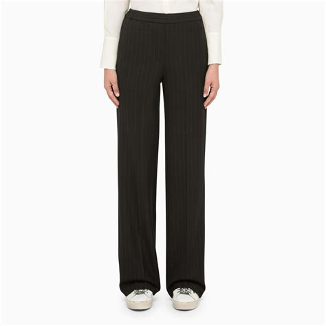 Department Classic Black Pinstripe Trousers Thedoublef