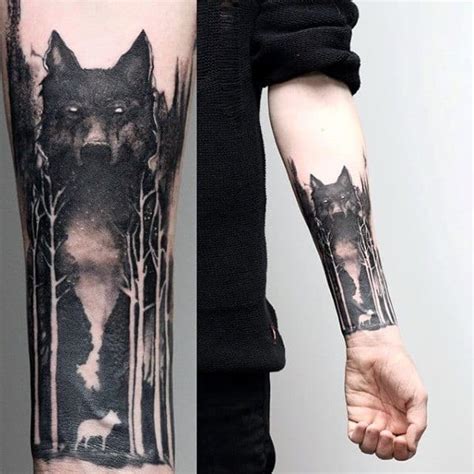 Animais Tattoos Wolf Tattoo Sleeve Forest Tattoos Wolf Tattoos ...