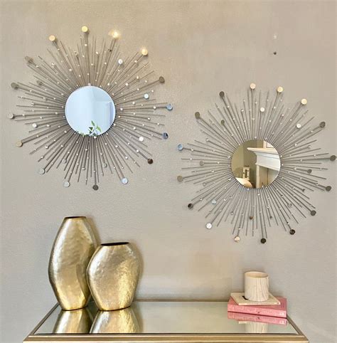 2 Glamorous Sunburst Mirror Set 29 Sunburst Mirror Starburst Mirror