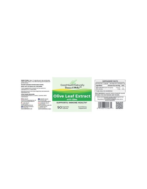 Olive Leaf Extract Capsules Superfoods Detox Trading